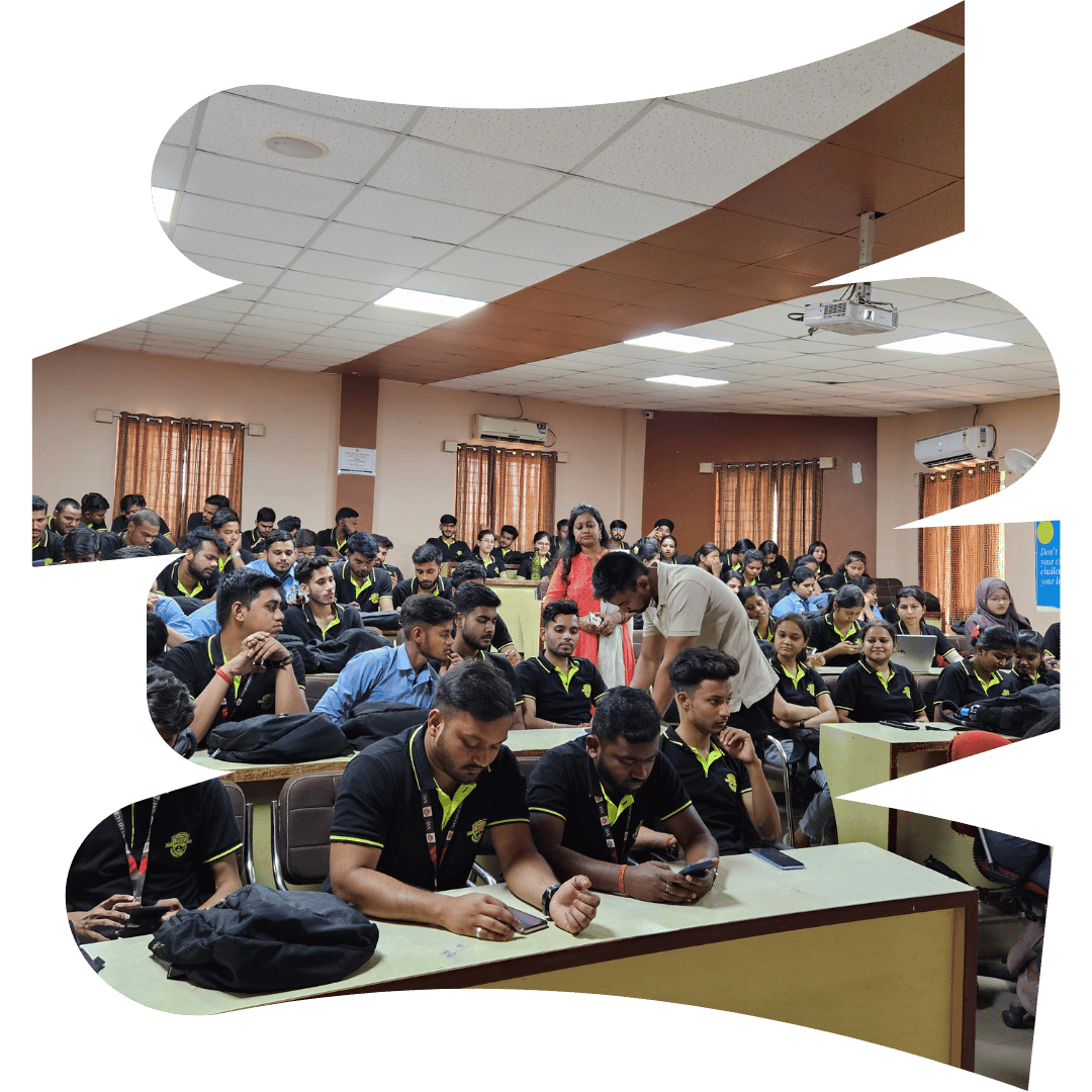 Students attending placement preparation session in university classroom